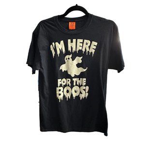 Happy Halloween I’m Here For The Boos! size M black cotton short sleeve t shirt